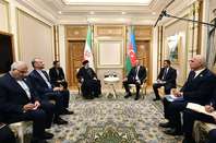 دیدار رئس جمهور آذربایجان با رئیس جمهور ایران در ترکمنستان
